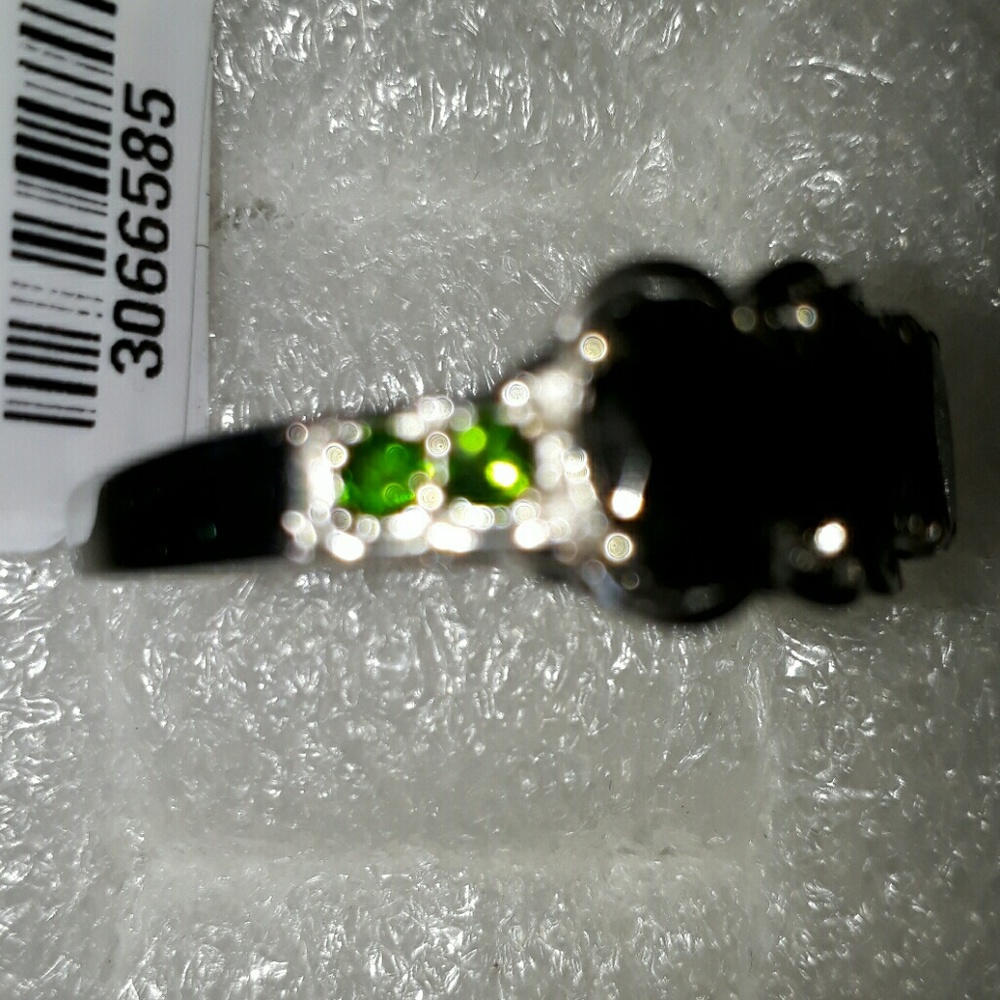 SHUNGITE & RUSSIAN DIOPSIDE RING - Picture 2 of 4